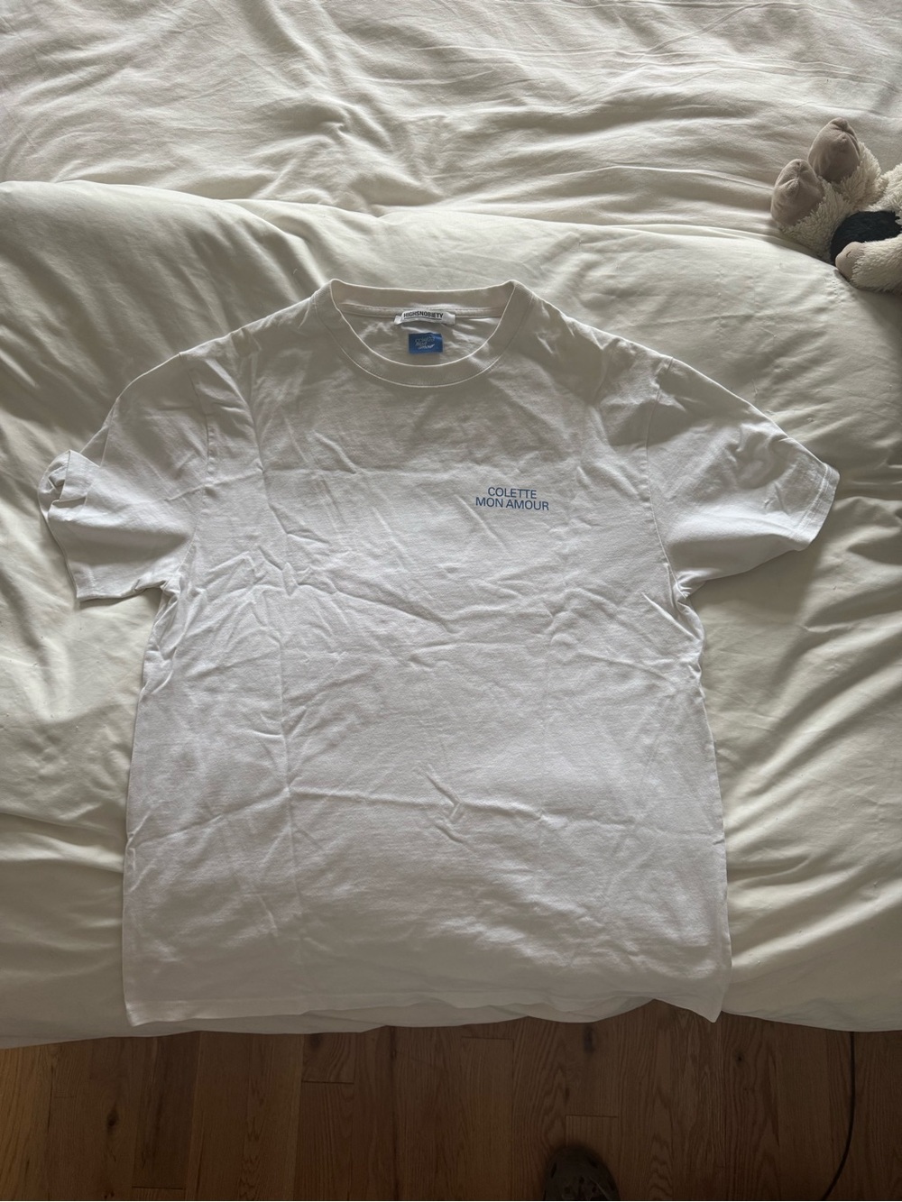 Men's White Short Sleeve Logo Tee